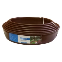 Бордюр пластиковый садовый Кантри MAXI коричневый, L 10000 мм, Н 140 мм