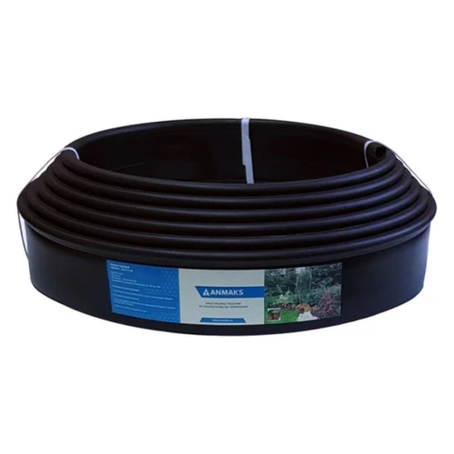 Бордюр пластиковый садовый Кантри чёрный, L 10000 мм, Н 110 мм