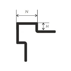 Антивандальный профиль PY-1 для плитки и керамогранита 3м