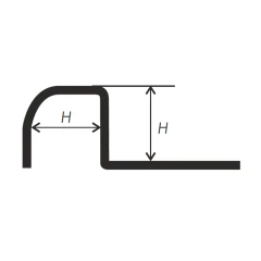 Наружный полукруглый С-образный профиль PС-7 для плитки и керамогранита 2,7м