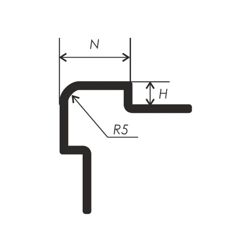 Антивандальный скругленный профиль PY-2 для плитки и керамогранита 3м