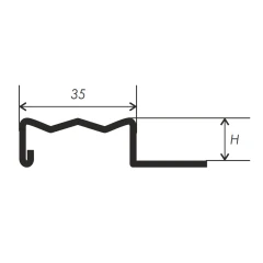 Профиль для защиты ступеней PW-6 3м