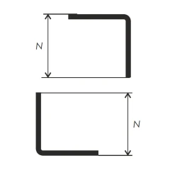 Наружный угол L-1 для плитки и керамогранита 2,5м