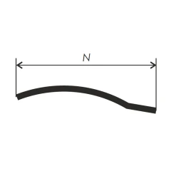 Порог PR-3 плоский радиусный для больших перепадов 2,5м
