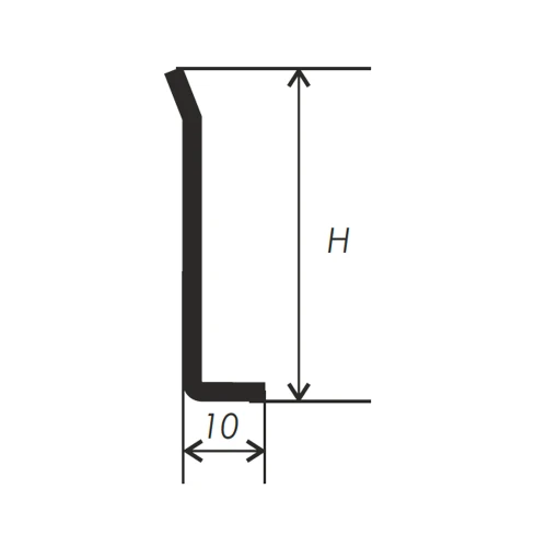 Плинтус L-образный PL-2 под угол 45° 2,5м