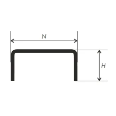 Декоративный П-образный профиль U-2 2,5м
