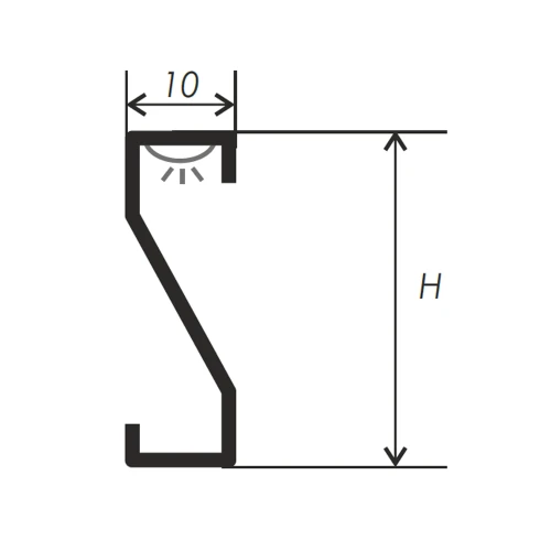 Плинтус Z-образный PS-3 под светодиодную ленту 2,5м