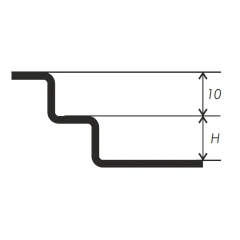 Внутренний профиль PV-2 для плитки и керамогранита 3м