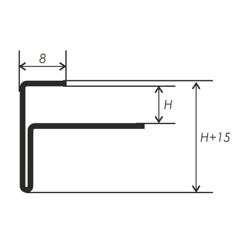 Профиль для защиты ступеней PF-1 2,5м