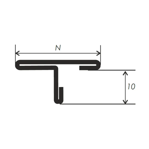 Наружный Т-образный профиль PT-1 2,5м