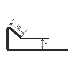 Внутренний профиль PV-1 для плитки и керамогранита 3м