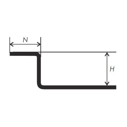 Фиксирующий Z-образный профиль PС-10 под покрытие 3м