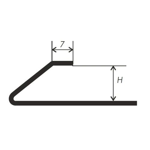 Наружный профиль PP-4 для плитки и керамогранита 3м