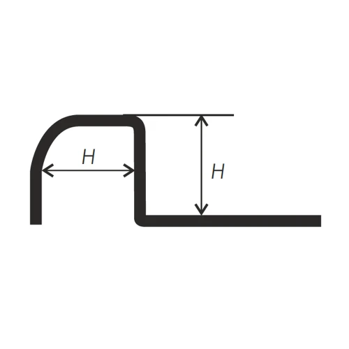 Наружный полукруглый С-образный профиль PС-7 для плитки и керамогранита 2,5м