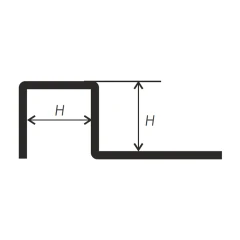 Наружный П-образный профиль PС-6 для плитки и керамогранита 2,7м