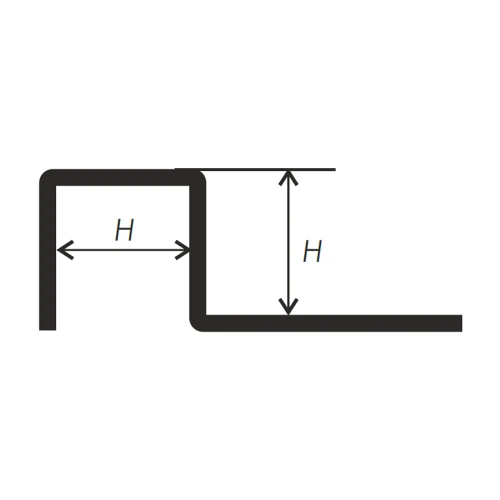 Наружный П-образный профиль PС-6 для плитки и керамогранита 2,7м