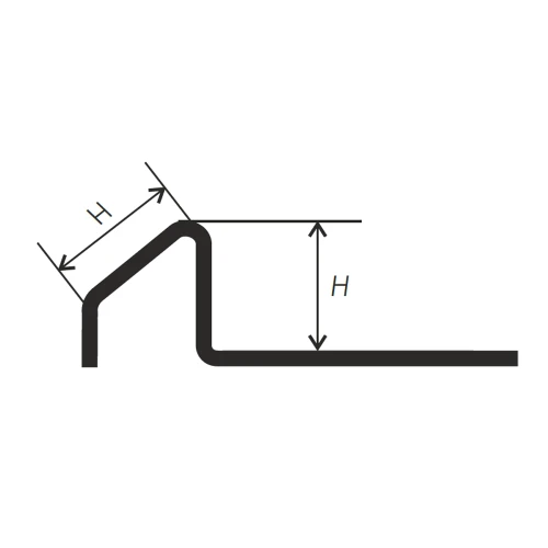 Переходный профиль PP-2 для плитки и керамогранита 2,7м