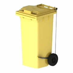 Контейнер для мусора 120 л с крышкой, педалью