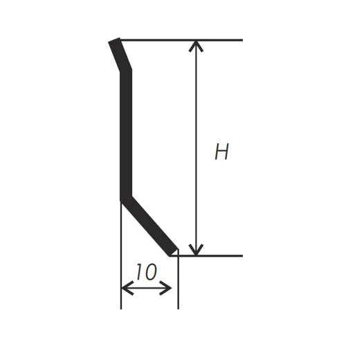 Плинтус L-образный PL-4 c радиусной ножкой 2,5м