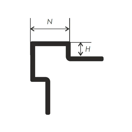 Антивандальный профиль PY-1 для плитки и керамогранита 2,5м