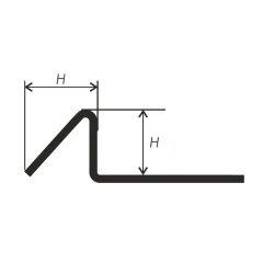 Переходный профиль PP-1 для плитки и керамогранита 2,7м