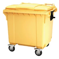 Контейнер для мусора 1100 л с крышкой, на колесах