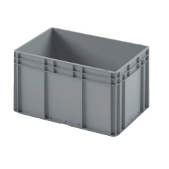 Евроконтейнер EC-6432.3 600x400x320 мм с закрытыми ручками, усиленное дно