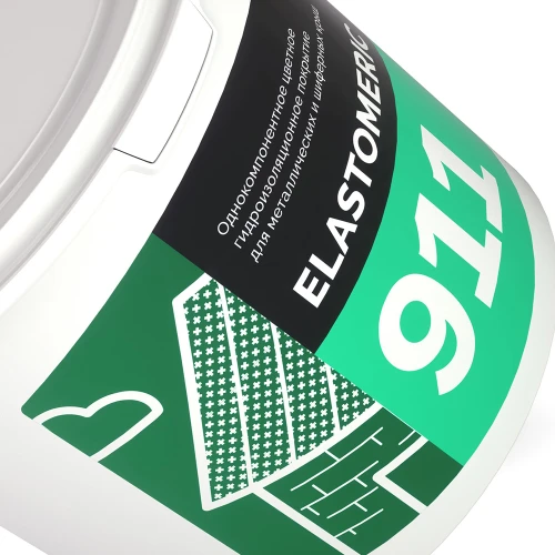 Гидроизоляция металлической и шиферной кровли Elastomeric 911 3 кг