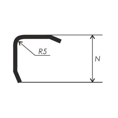Наружный угол R5 L-3 для плитки и керамогранита 2,7м