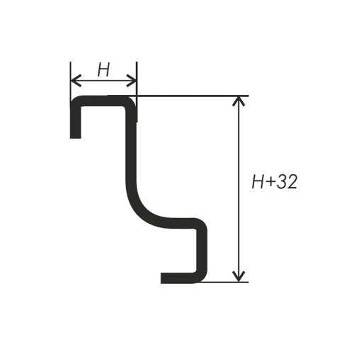 Плинтус PV-5 для плитки и керамогранита 2,7м