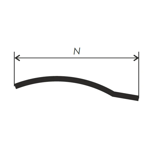 Порог PR-3 плоский радиусный для больших перепадов 2,7м