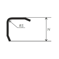 Наружный угол R5 L-3 для плитки и керамогранита 3м