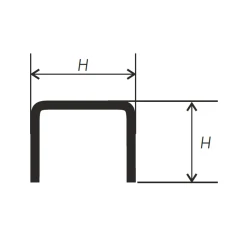 Декоративный U-образный профиль U-1 3м