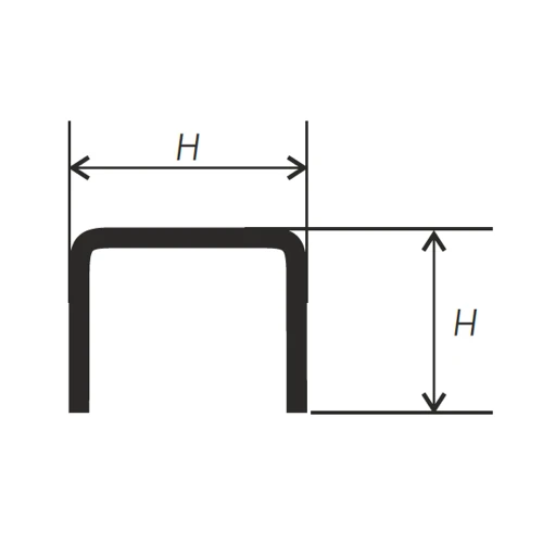 Декоративный U-образный профиль U-1 3м