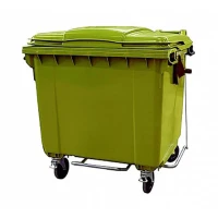 Контейнер для мусора 1100 л с крышкой, педалью