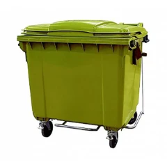 Контейнер для мусора 1100 л с крышкой, педалью