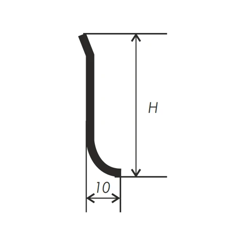 Плинтус L-образный PL-3 c радиусной ножкой 2,5м