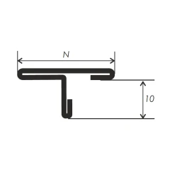 Наружный Т-образный профиль PT-1 3м