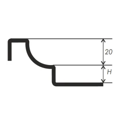 Внутренний профиль PV-3 для плитки и керамогранита 3м
