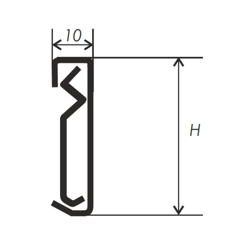 Плинтус PZ-2 c защелкивающимся крепежом и горизонтальной полкой 3м