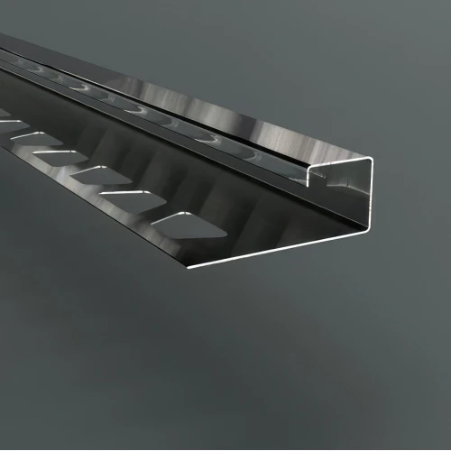 Наружный С-образный профиль PС-3 для плитки и керамогранита с фиксатором 3м