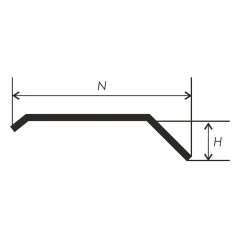 Порог PR-4 плоский радиусный с разными высотами 2,7м