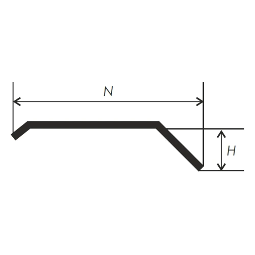 Порог PR-4 плоский радиусный с разными высотами 2,7м
