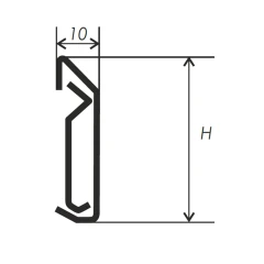 Плинтус PZ-1 c защелкивающимся крепежом и наклонной полкой 2,7м