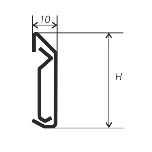 Плинтус PZ-1 c защелкивающимся крепежом и наклонной полкой 2,7м