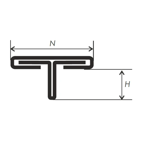 Наружный Т-образный составной профиль PT-3 2,5м