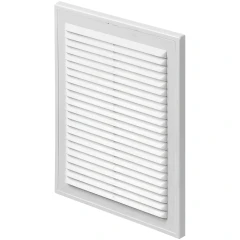 Решетка вентиляционная пластиковая в рамке с сеткой 210x210 ABS