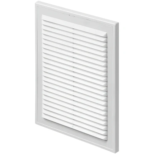 Решетка вентиляционная пластиковая в рамке с сеткой 210x210 ABS