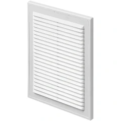 Решетка вентиляционная пластиковая в рамке с сеткой 210x210 ABS