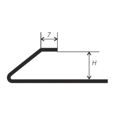 Наружный профиль PP-4 для плитки и керамогранита 2,7м